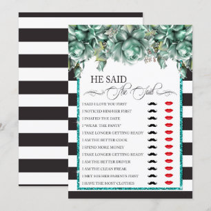 Hij zei tegen Vrijgezellenfeest Game: Kaart