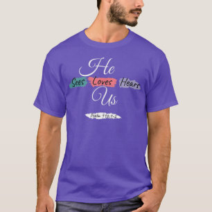 Hij ziet de groeven ons Psalm 11612 kleurenstreepj T-shirt