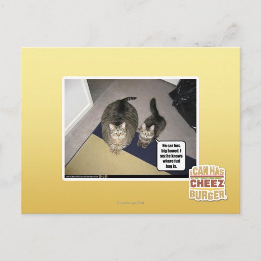 Hij ziet haar groot uitgebeend. briefkaart (Voorkant)