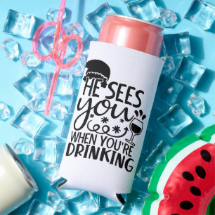 Hij ziet je als je Drink Santa Humor