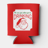 Hij ziet je rode kerst Koelbox Blikjeskoeler (Voorkant)