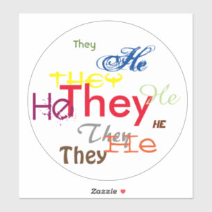 Hij/Zij Overal Sticker