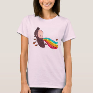 Hij zingt in Rainbows T-shirt