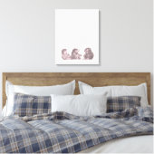 Hij zond de wilde dingen uit naar bed - roze canvas afdruk (Insitu (Slaapkamer))