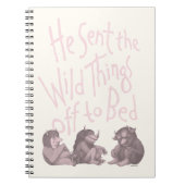 Hij zond de wilde dingen uit naar bed - roze notitieboek (Voorkant)