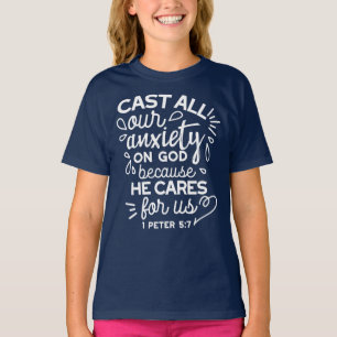 Hij zorgt voor jou – Aanmoedigende christelijke qu T-shirt