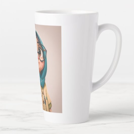 Hijab fille Latte Mug (Droite)