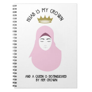 Hijab is mijn kroon - PINK Spiral notebook Notitieboek