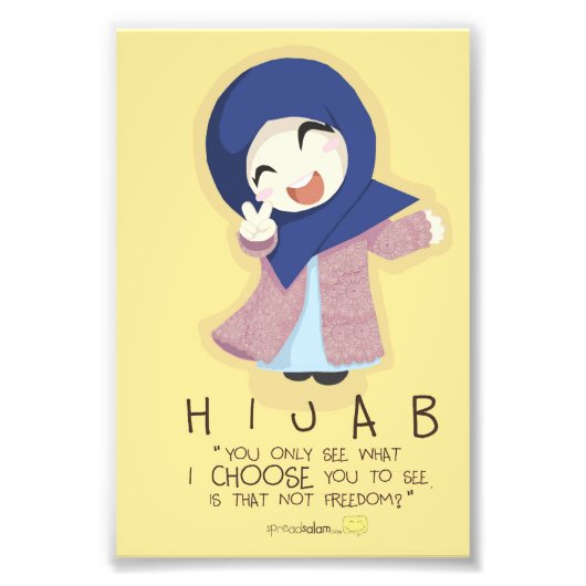 Hijab is vrijheid foto afdruk (Voorkant)