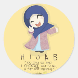 Hijab is vrijheid ronde sticker