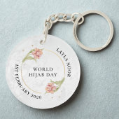Hijab Line Art Marble Keychain | Acrylic Keychain
