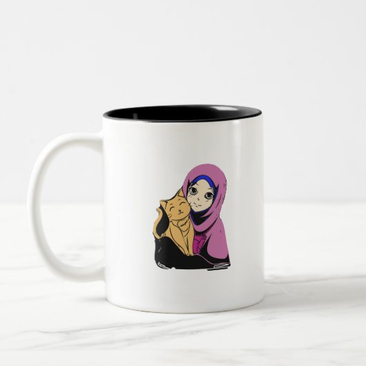 Hijabi-meisje Tweekleurige Koffiemok (Links)
