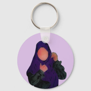 Hijabi - Muslimah - Hijab Hand getekend - Hijab Gi Sleutelhanger