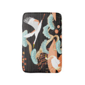 Hijskranen, reigers: Japans vogelpatroon. Badmat (Voorkant Verticaal)