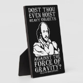 Hijst u zelfs zware voorwerpen? - Shakespeare Fotoplaat (Zijkant)