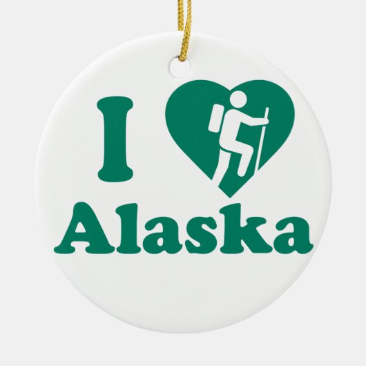 Hike Alaska Keramisch Ornament (Voorkant)