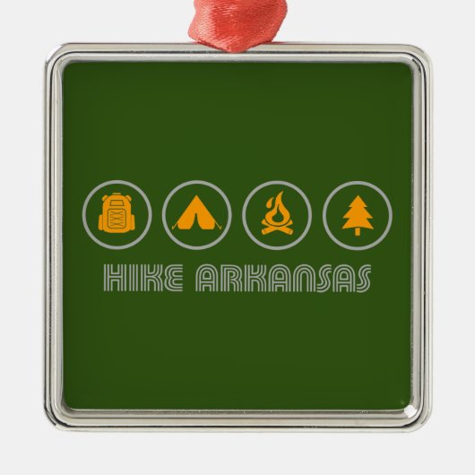 Hike Arkansas Metalen Ornament (Voorkant)