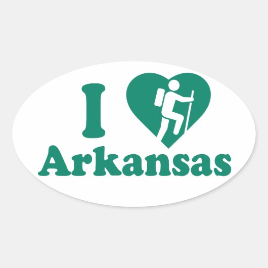 Hike Arkansas Ovale Sticker (Voorkant)