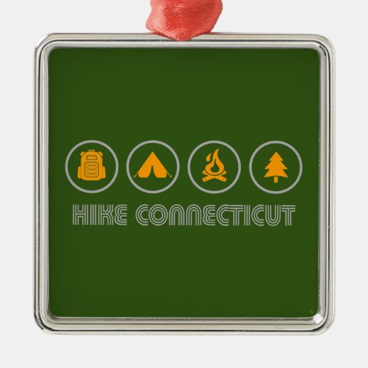 Hike Connecticut Metalen Ornament (Voorkant)