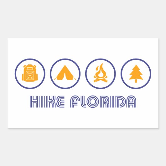 Hike Florida Rechthoekige Sticker (Voorkant)