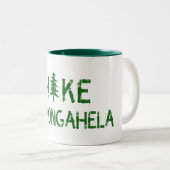 Hike Monongahela West Virginia Tree Tweekleurige Koffiemok (Voorkant rechts)