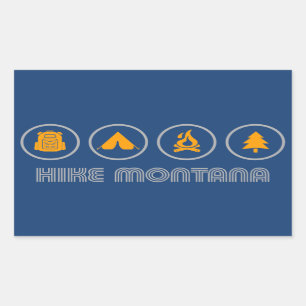 Hike Montana Rechthoekige Sticker