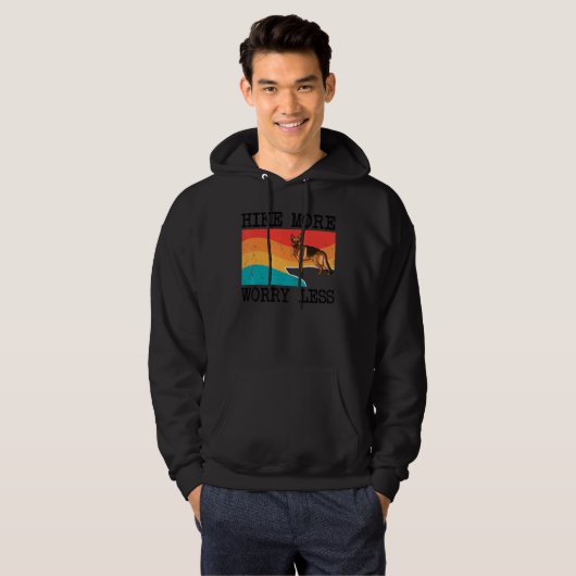 Hike more Angst Minder Duitse Shepherd Graphic Hik Hoodie (Voorkant volledig)