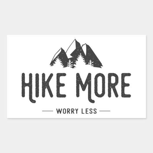 Hike more Angst Minder Rechthoekige Sticker (Voorkant)