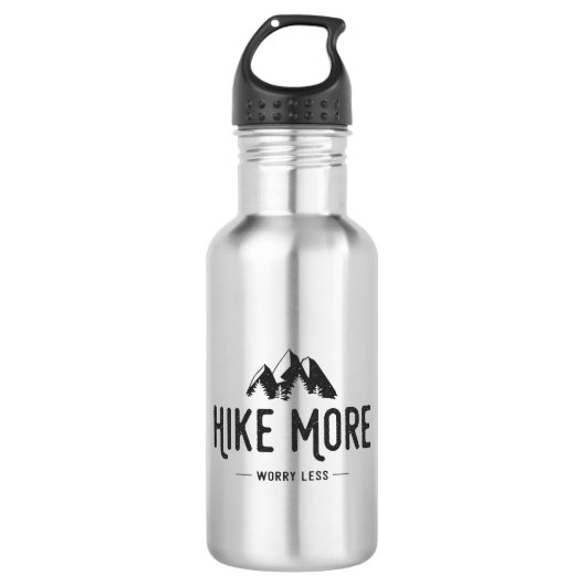 Hike more Angst Minder Waterfles (Voorkant)