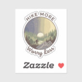Hike More, Worry Less Sticker (Vel)