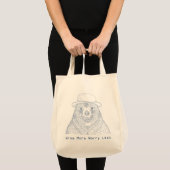 Hike more Zorgwekkender/het glimlachen Beer Canvas Tote Bag (Voorkant (product))