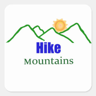 Hike Mountains Silhouette Sticker