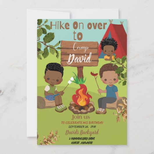 Hike on Over Birthday Invitation Kaart (Voorkant)