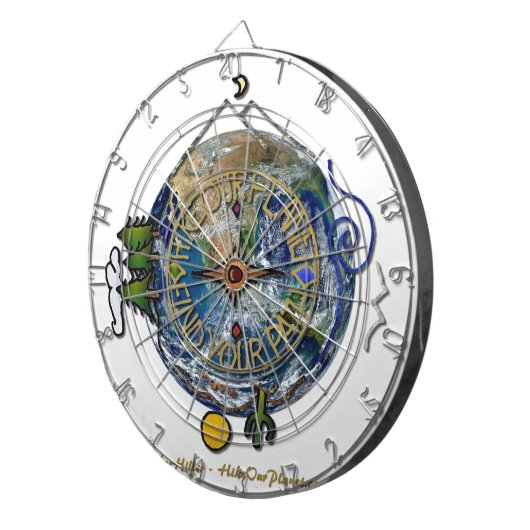 Hike Our Planet Hiker's Soul Compass Earth Dartbord (Voorkant Rechts)