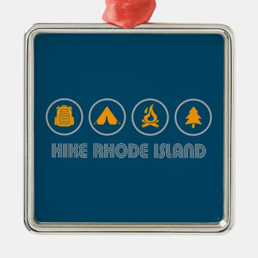 Hike Rhode Island Metalen Ornament (Voorkant)