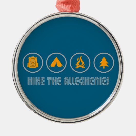 Hike The Allegheny Mountains Metalen Ornament (Voorkant)
