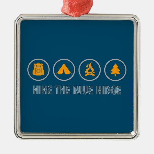 Hike the Blue Ridge Mountains Metalen Ornament (Voorkant)