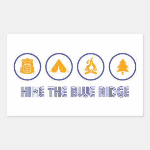 Hike the Blue Ridge Mountains Rechthoekige Sticker