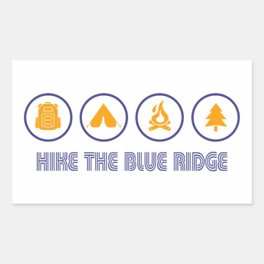 Hike the Blue Ridge Mountains Rechthoekige Sticker (Voorkant)