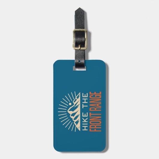 Hike The Front Range Sunburst Bagagelabel (Voorkant verticaal)
