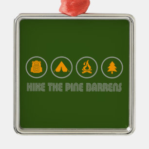Hike The Pine Barrens New Jersey Metalen Ornament