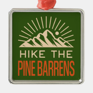 Hike The Pine Barrens New Jersey Sunburst Metalen Ornament