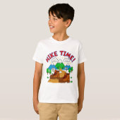 Hike Time Kids Drawing with Mountains T-shirt (Voorkant volledig)