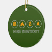 Hike Vermont Keramisch Ornament (Links)