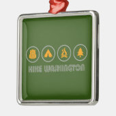 Hike Washington Metalen Ornament (Links)