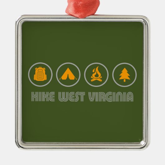 Hike West Virginia Metalen Ornament (Voorkant)