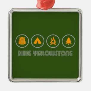 Hike Yellowstone Metalen Ornament