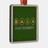 Hike Yosemite Metalen Ornament (Rechts)