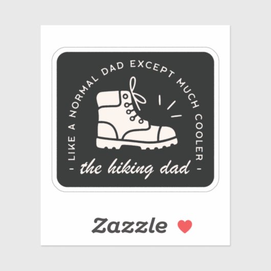 Hiker dad funny hiking father sticker (Vel)
