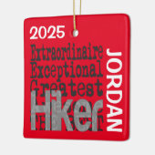Hiker Extraordinaire CUSTOM Keramisch Ornament (Links)